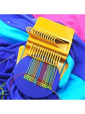 Darning Loom Weaving Tool Visible Mending Repair Socks Jeans Sweaters 14 Hooks